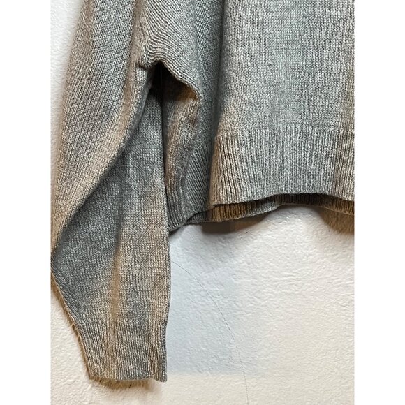 H&M Divided Women L SOFT Cropped Pullover Crewneck Gray Knit Sweater Oversized - Picture 5 of 16